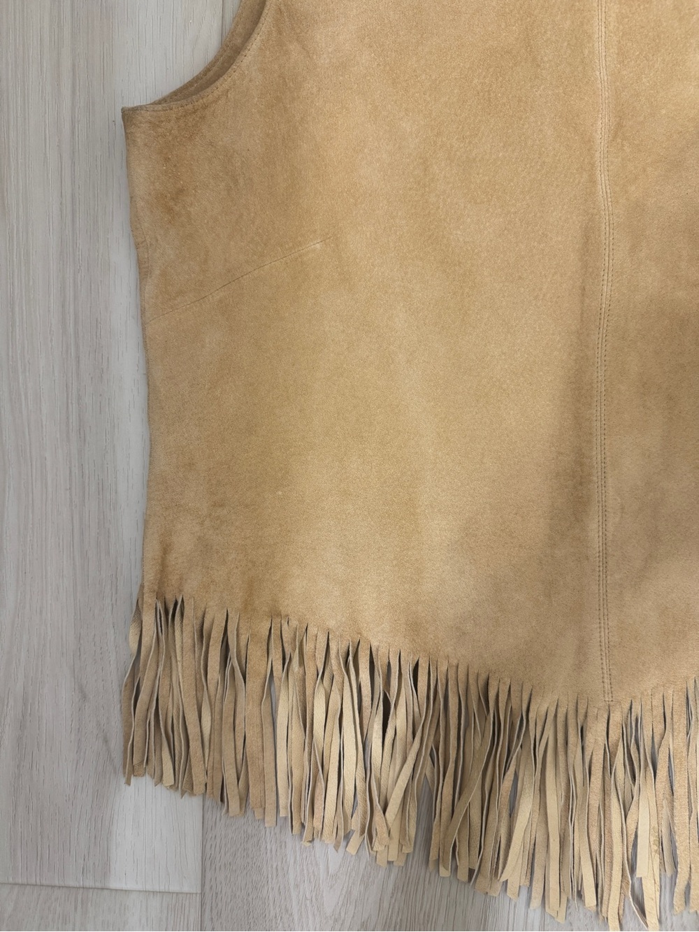 VTG 90s Telluride Clothing Co. Suede Fringe Vest Top Sz 10 Western Boho Festival - Picture 4 of 12
